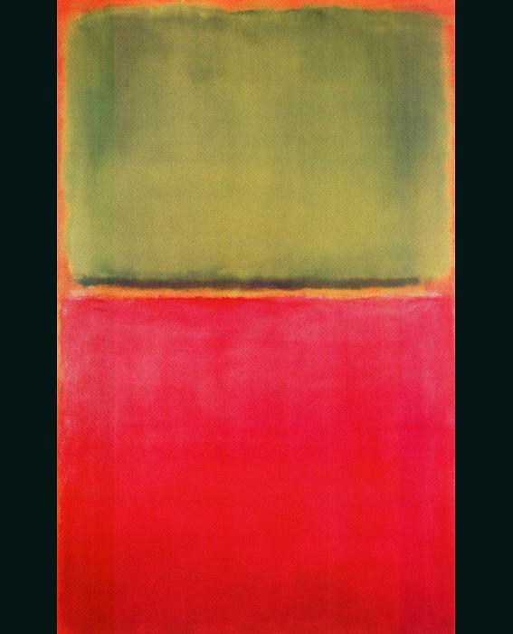 Untitled (Green, Red, on Orange) painting - Mark Rothko Untitled (Green, Red, on Orange) art painting